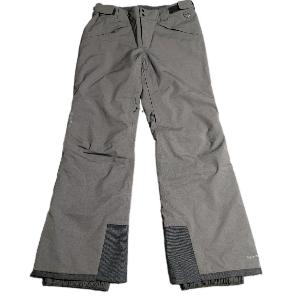 Eddie Bauer WeatherEdge Plus Womens M Gray Insulated Ski Snow Pants Waterproof